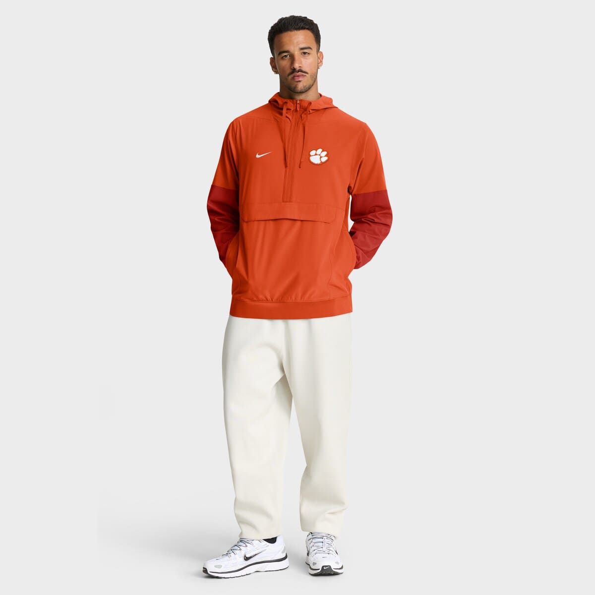 nike orange and white hoodie