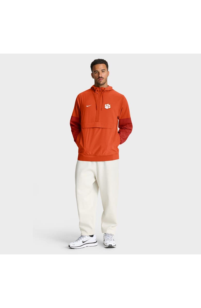 Nike Men's Nike Orange Clemson Tigers Anorak Half-Zip Hoodie Jacket, Alternate, color, Orange