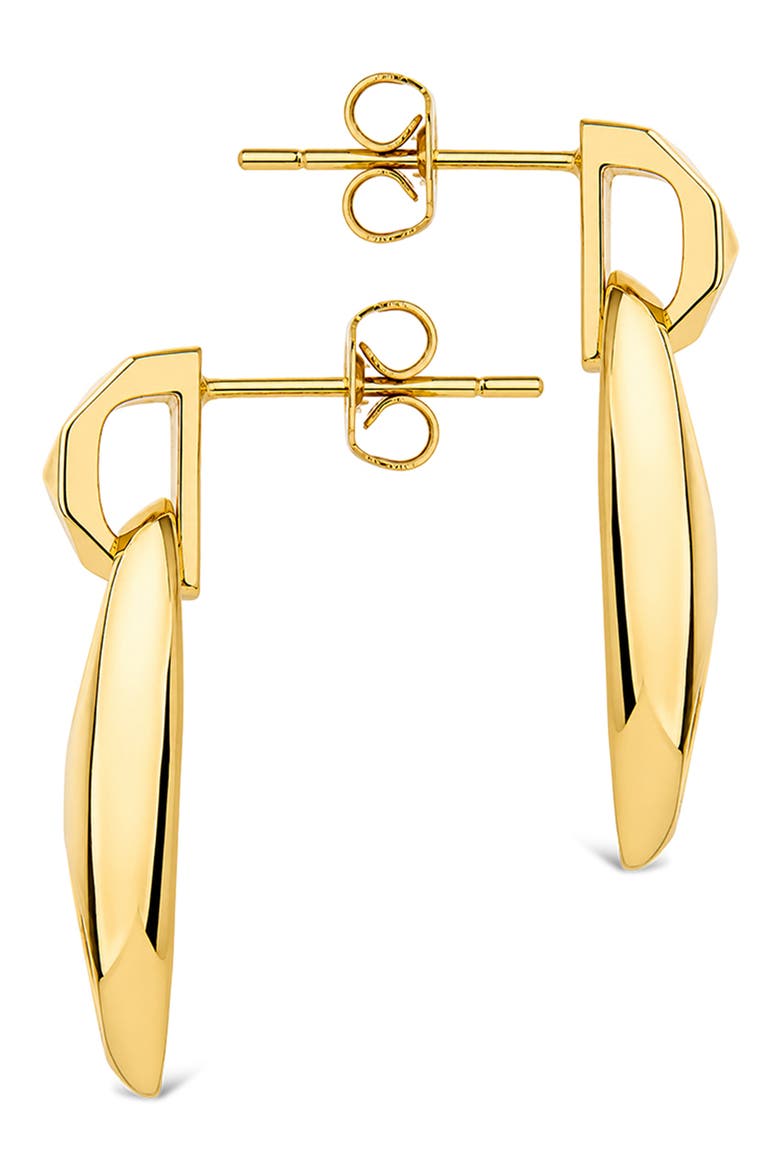 Modern Disc Drop Earrings, Alternate, color, GOLD