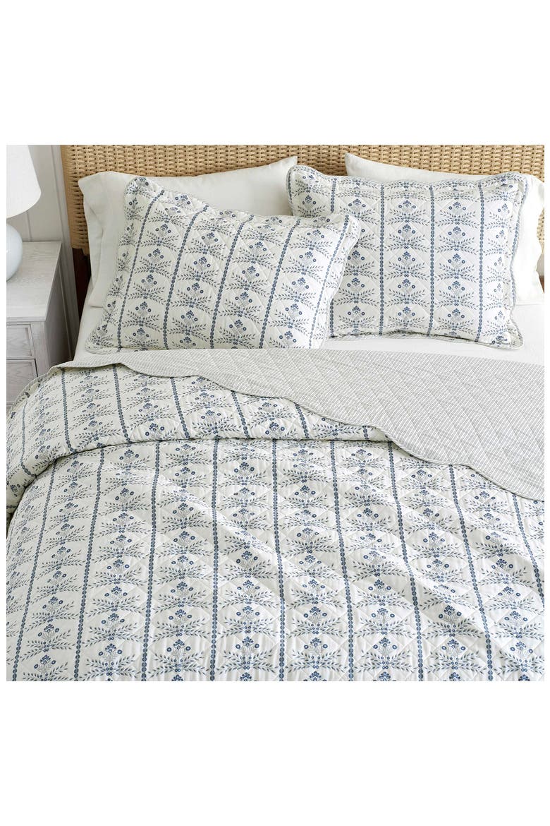 Willa Floral Stripe Quilt, Alternate, color, VANILLA/ GREY