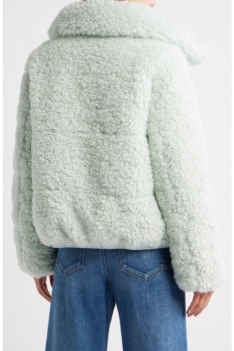 Kennie Water Repellent Faux Shearling Jacket, Alternate, color, GLACIER BLUE