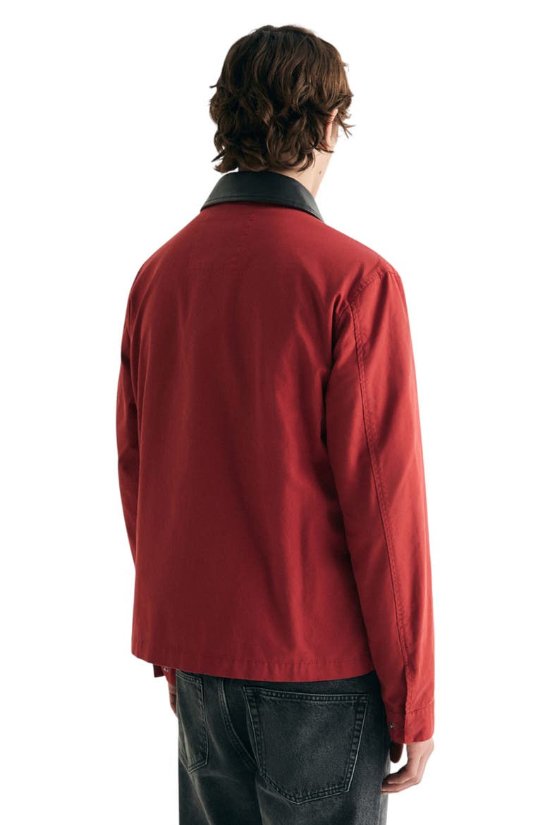 Bomber Jacket With Contrast Collar, Alternate, color, Red