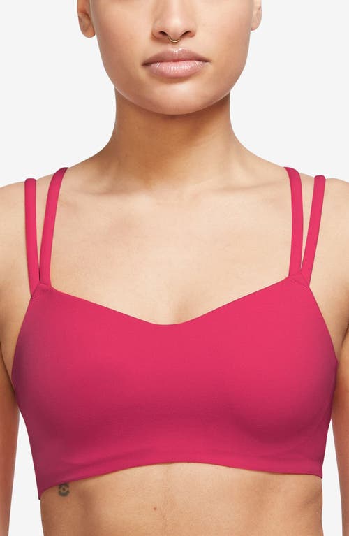 Nike Zenvy Strappy Light-support Padded Sports Bra In Pattern
