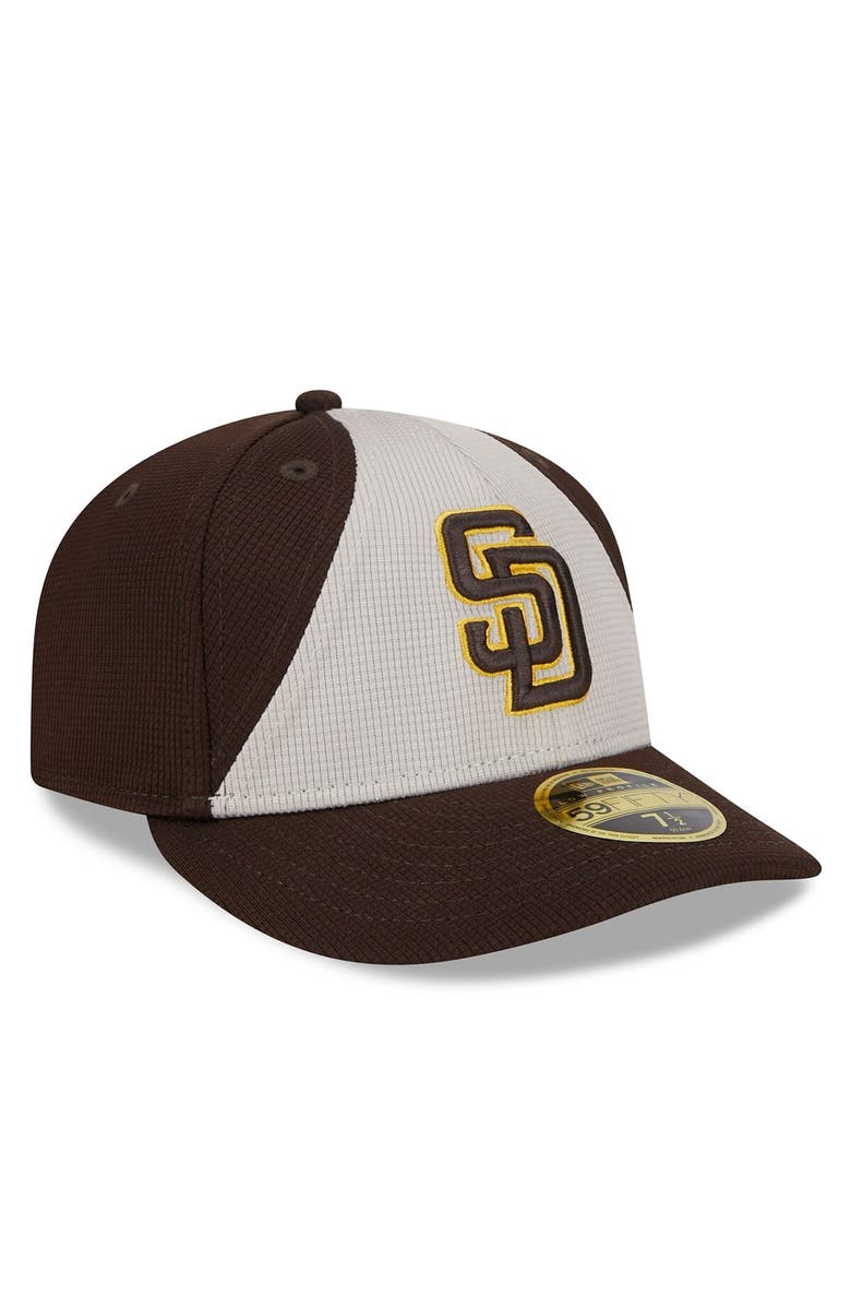 New Era Men's New Era Brown San Diego Padres 2024 Batting Practice Low Profile 59FIFTY Fitted Hat, Alternate, color, Brown
