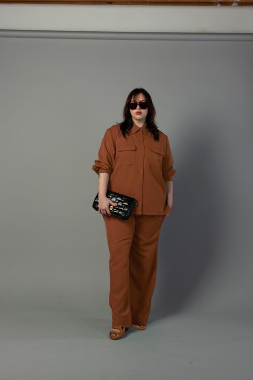 Baacal Riley Wide Pajama Style Pant In Brown