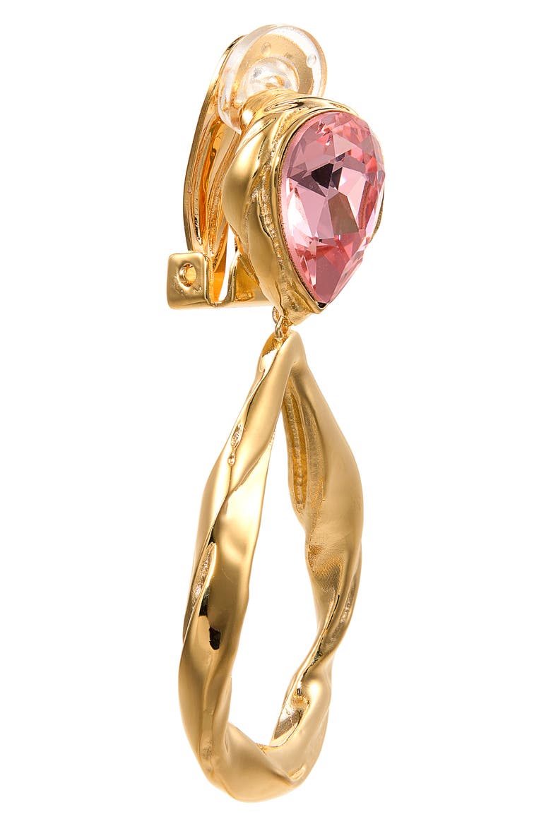 Loop Drop Earrings, Alternate, color, ROSE