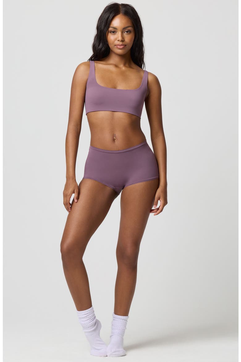 Soft Flex Boy Short, Alternate, color, BLACK PLUM