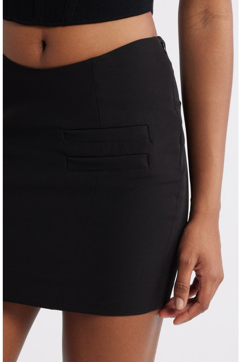 Stretch Miniskirt, Alternate, color, BLACK