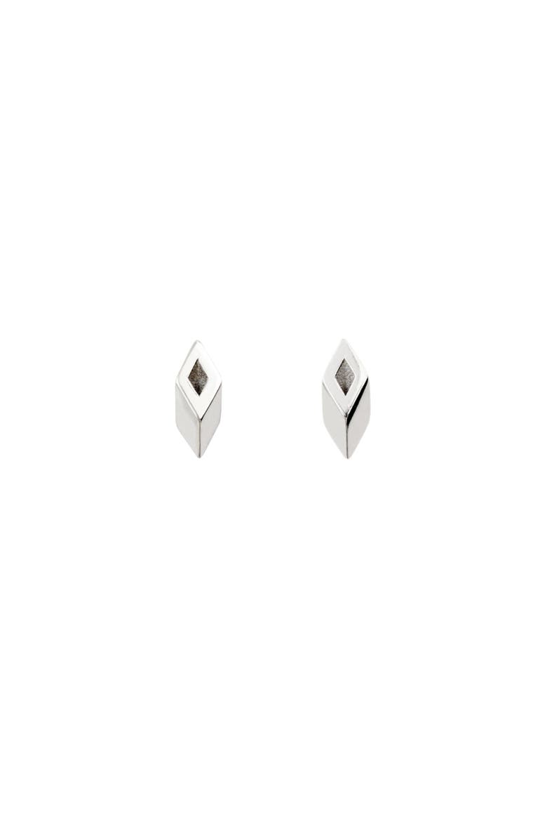 Hollow Stud Earrings, Main, color, Silver