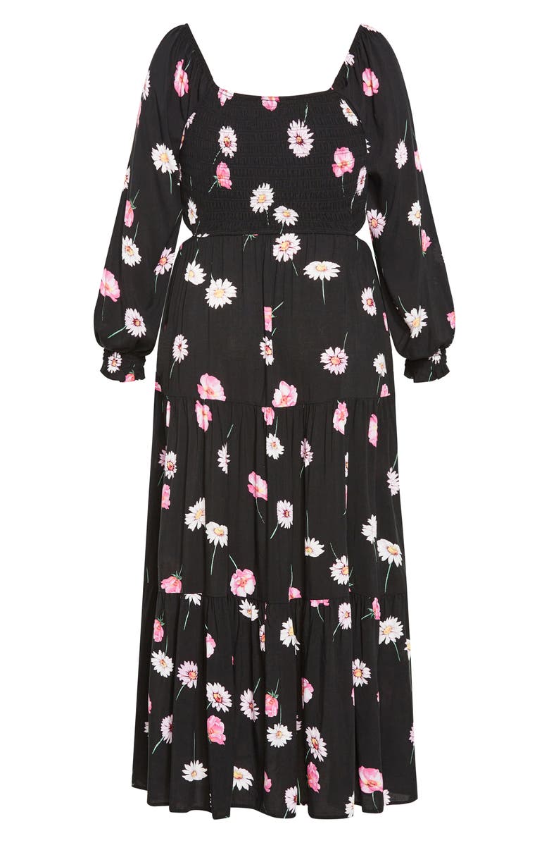 City Chic Lexie Floral Long Sleeve Midi Dress, Alternate, color, 