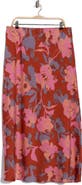 Renee C Floral Satin Maxi Skirt