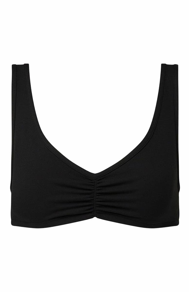 WeWoreWhat Ruched Scoop Neck Bra, Main, color,