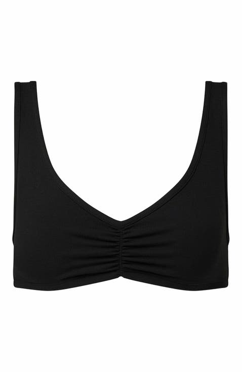 Ruched Scoop Neck Bra