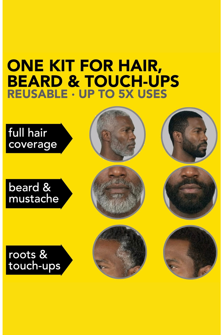 Coarse & Coily Hair · Reusable Beard & Hair Dye Kit, Alternate, color, Black
