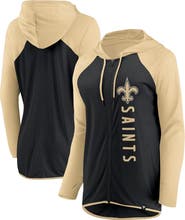 FANATICS Women's Fanatics Branded Black/Gold New Orleans Saints Forever Fan Full-Zip Hoodie