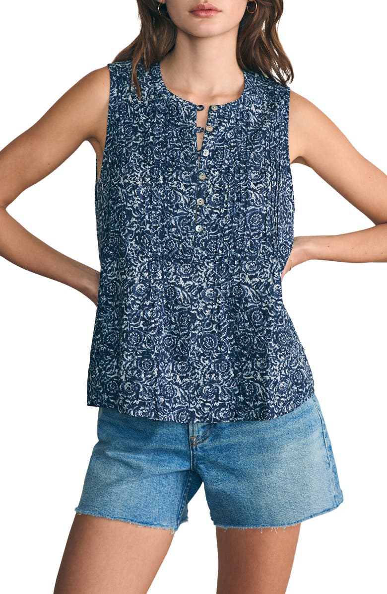 Faherty Isha Linen Tank Top, Main, color,