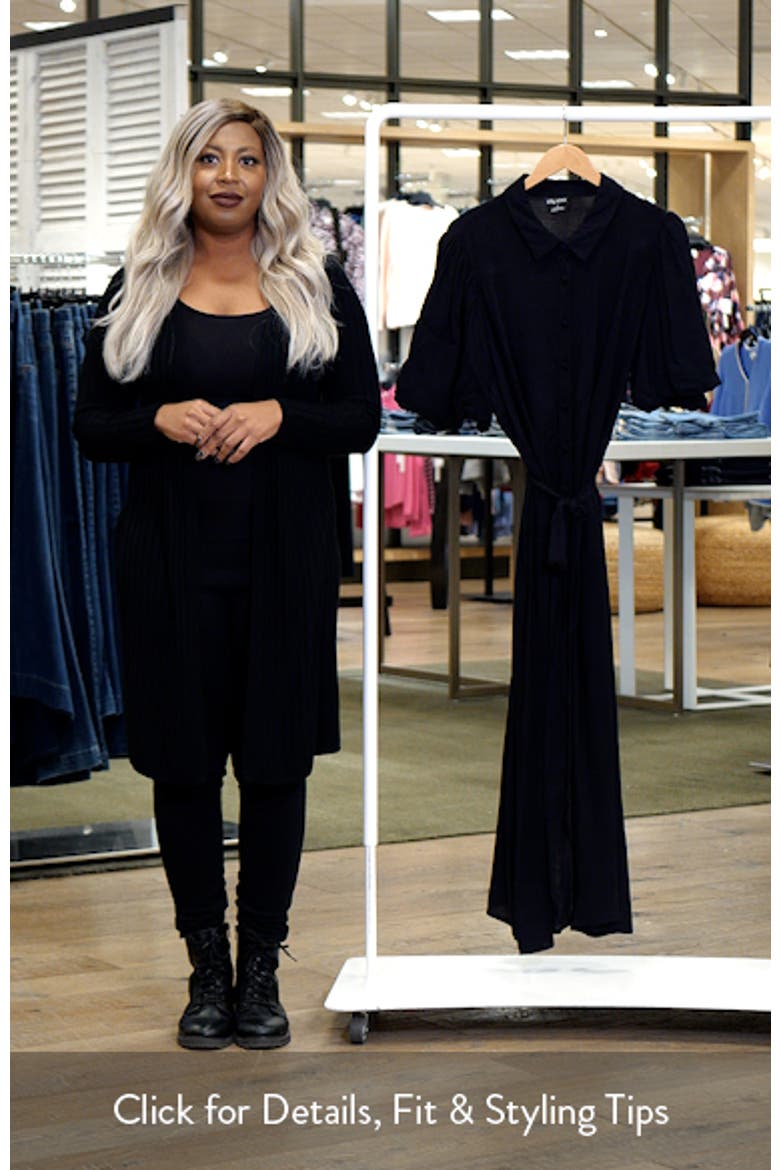 Freya Puff Sleeve Tie Belt Shirtdress video