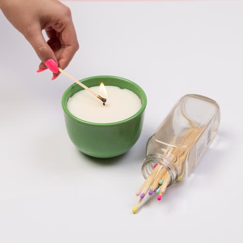 Totalee Gift Money Eyes Smiley Catch All Candle Wax Green 9 oz Burn Time 20 In Green