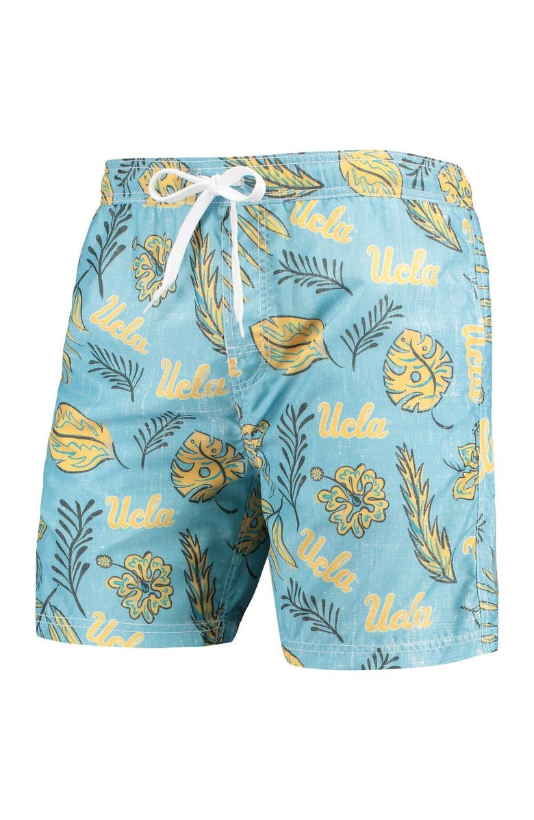 Wes & Willy Men's Wes & Willy Light Blue UCLA Bruins Vintage Floral Swim Trunks, Alternate, color, Light Blue