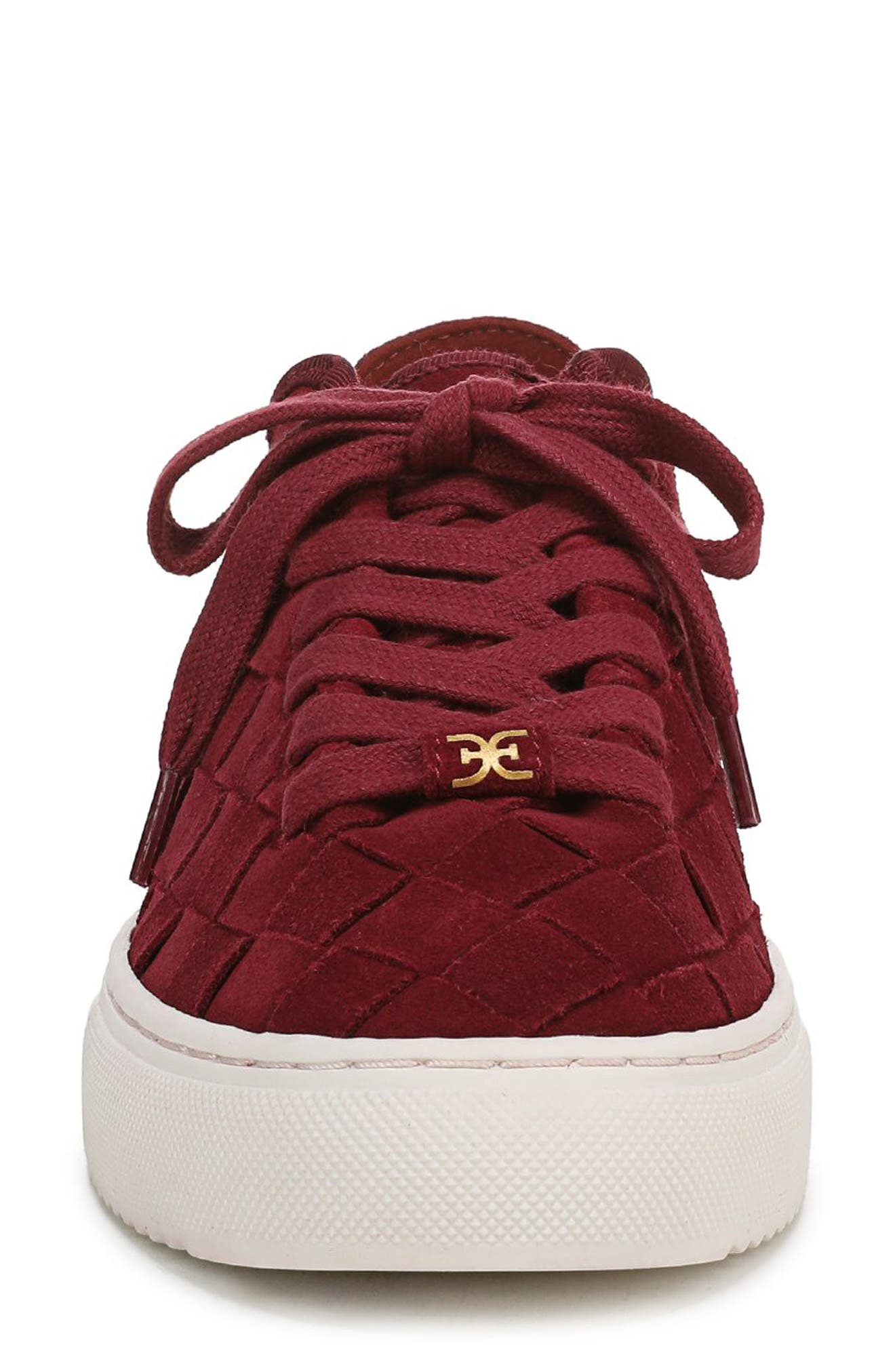 Poppy Woven Sneaker, Alternate, color, FRENCH MERLOT
