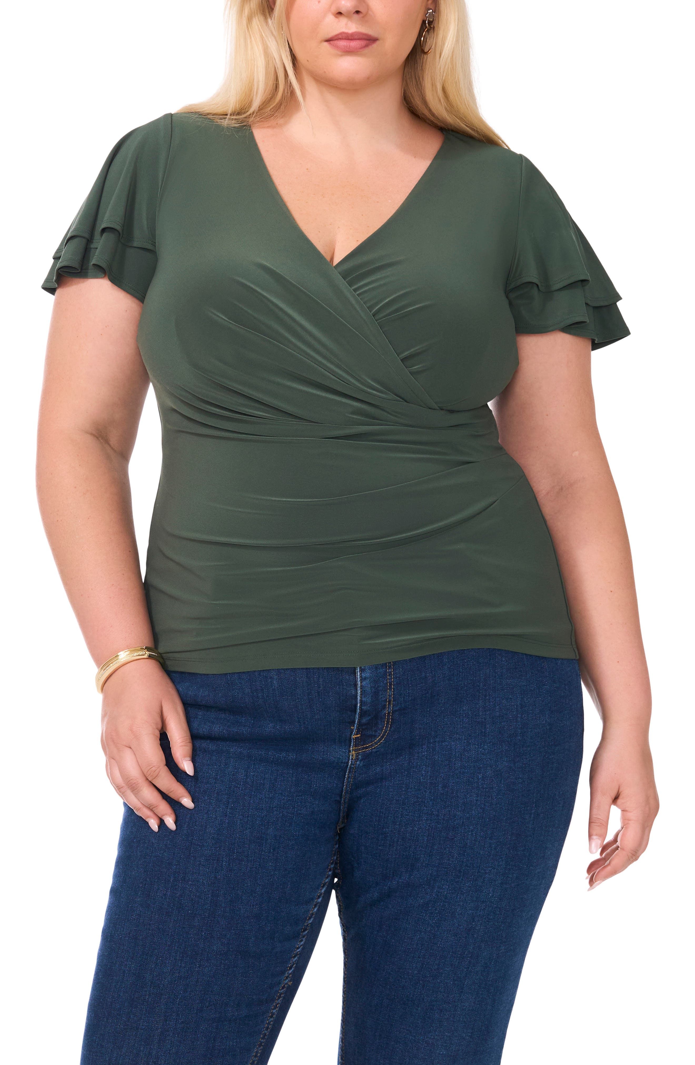 Vince Camuto Surplice V-Neck Top