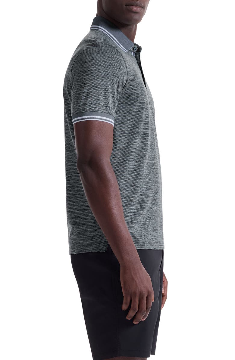 Bugatchi Microdot Mélange Performance Polo, Alternate, color, Black