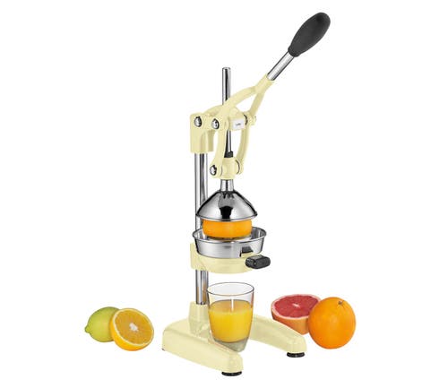 Cilio Amalfi Commercial Grade Manual Citrus Juicer, Extractor, And Juice Press In Cream