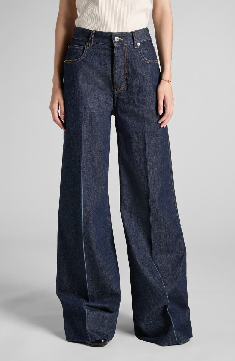 Bottega Veneta Indigo Palazzo Jeans, Main, color, 