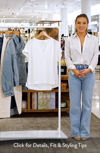 Splendid St. Tropez Cuff Sleeve Shirt (Women) | Nordstromrack