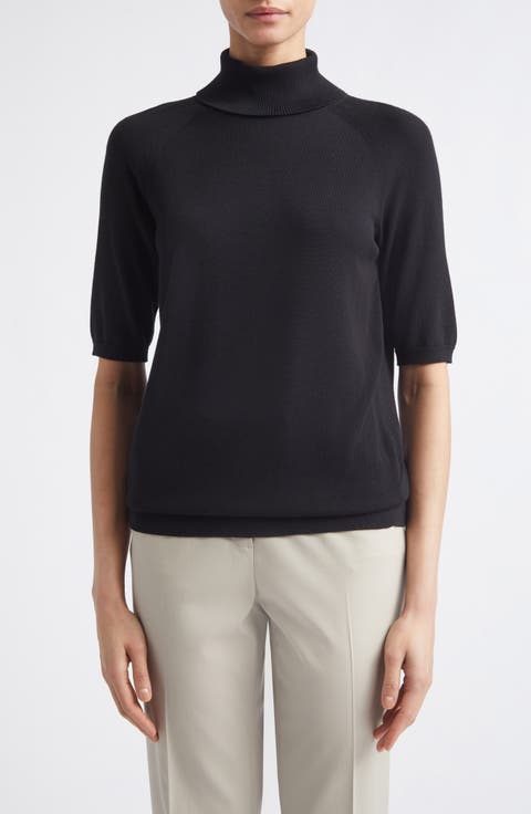 Raglan Sleeve Turtleneck Sweater