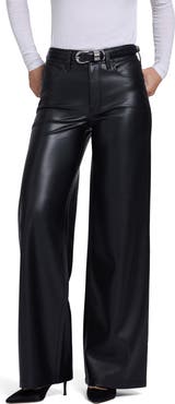 NYDJ Teresa Faux Leather Wide Leg Pants