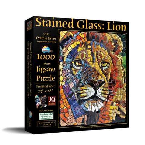 Stained Glass Lion 1000 piece Jigsaw Puzzle for Adults