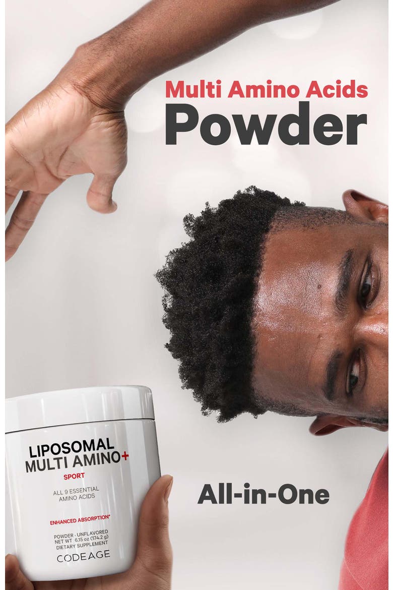 Liposomal Multi Amino+ BCAA Powder Supplement, Alternate, color, White
