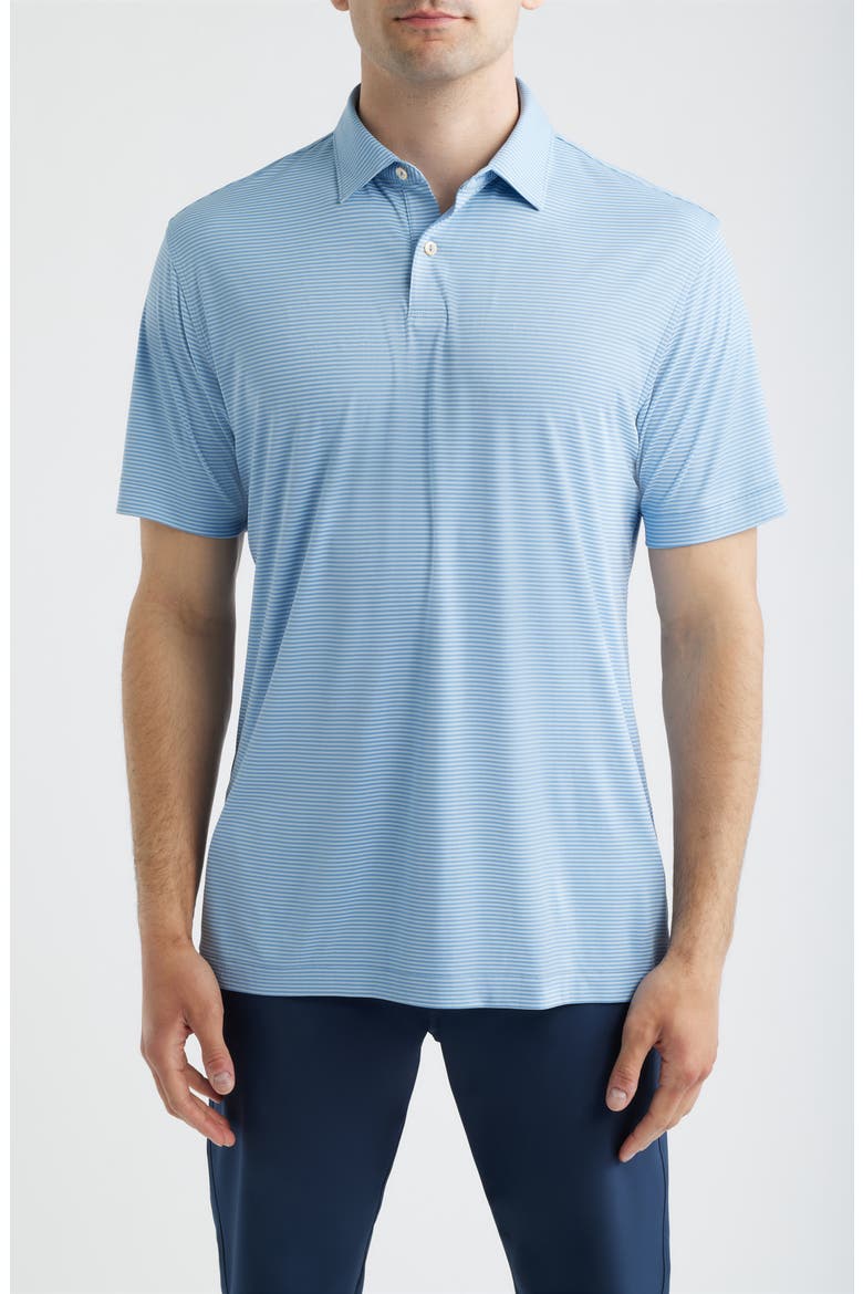Market Stripe Featherweight Performance Polo, Main, color, BLUEBIRD