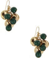 OLIVIA WELLES Bead Cluster Drop Earrings