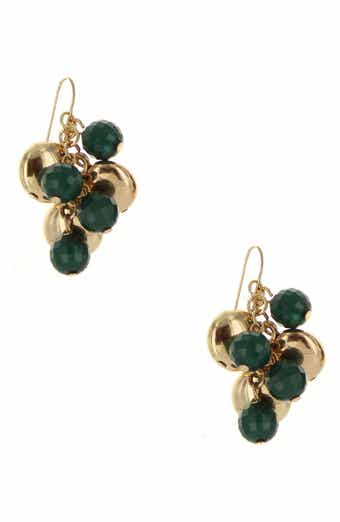 OLIVIA WELLES Bead Cluster Drop Earrings