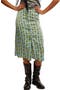 Analise Polka Dot Button-Up Midi Skirt