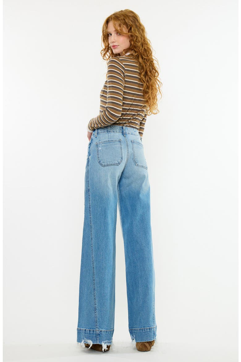 Birdeen Mid Rise Super Wide Jeans, Alternate, color, Medium Dark Wash