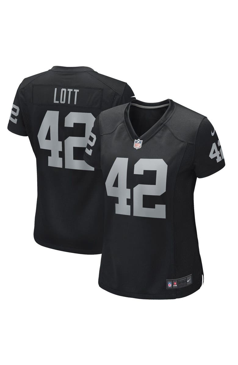 Nike Women's Nike Ronnie Lott Black Las Vegas Raiders Game Retired Player Jersey, Main, color,