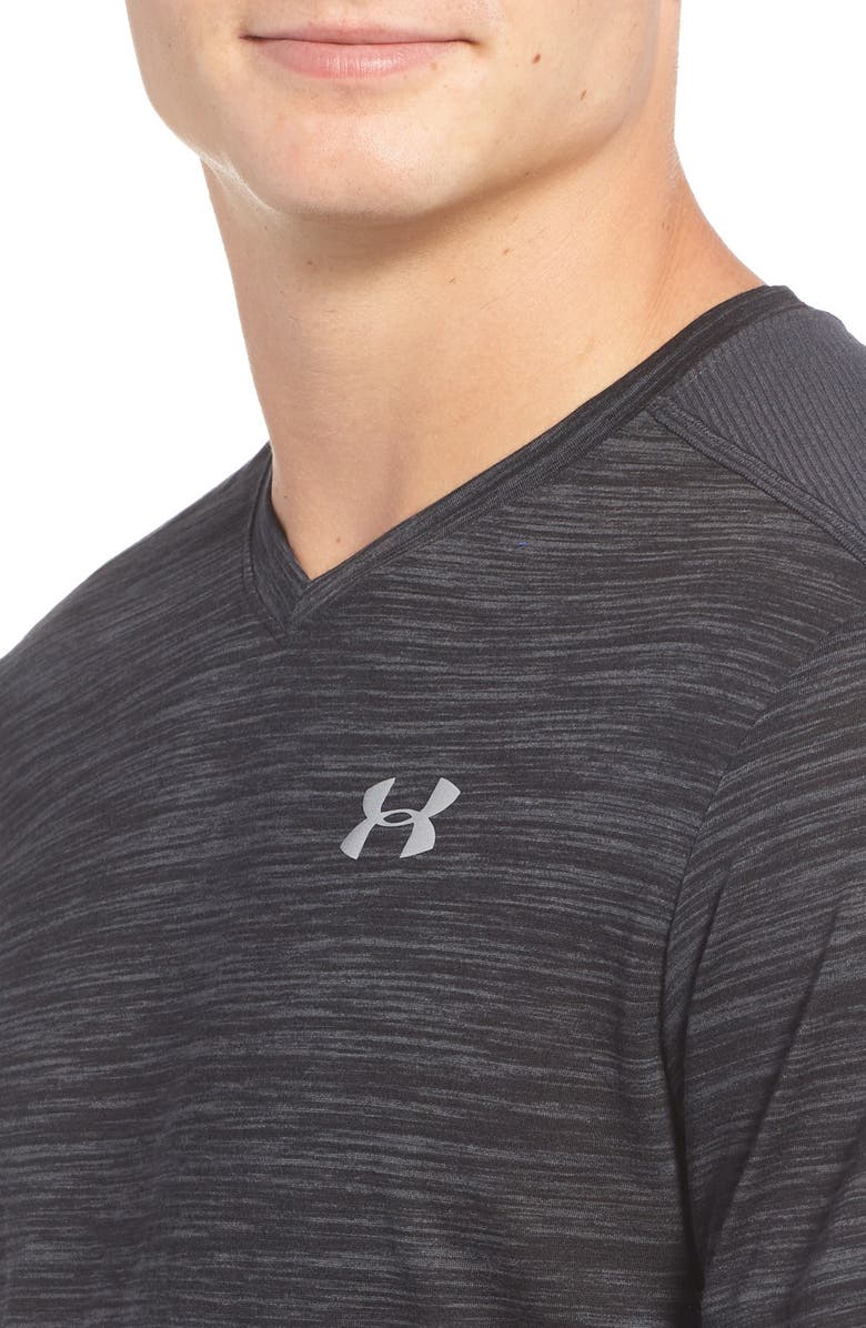 Under Armour 'Streaker Run' Microthread V-Neck T-Shirt, Alternate, color, 