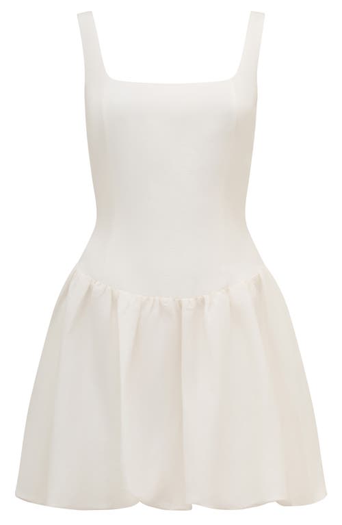 Ever New Heidi Bubble Hem Minidress In Star White