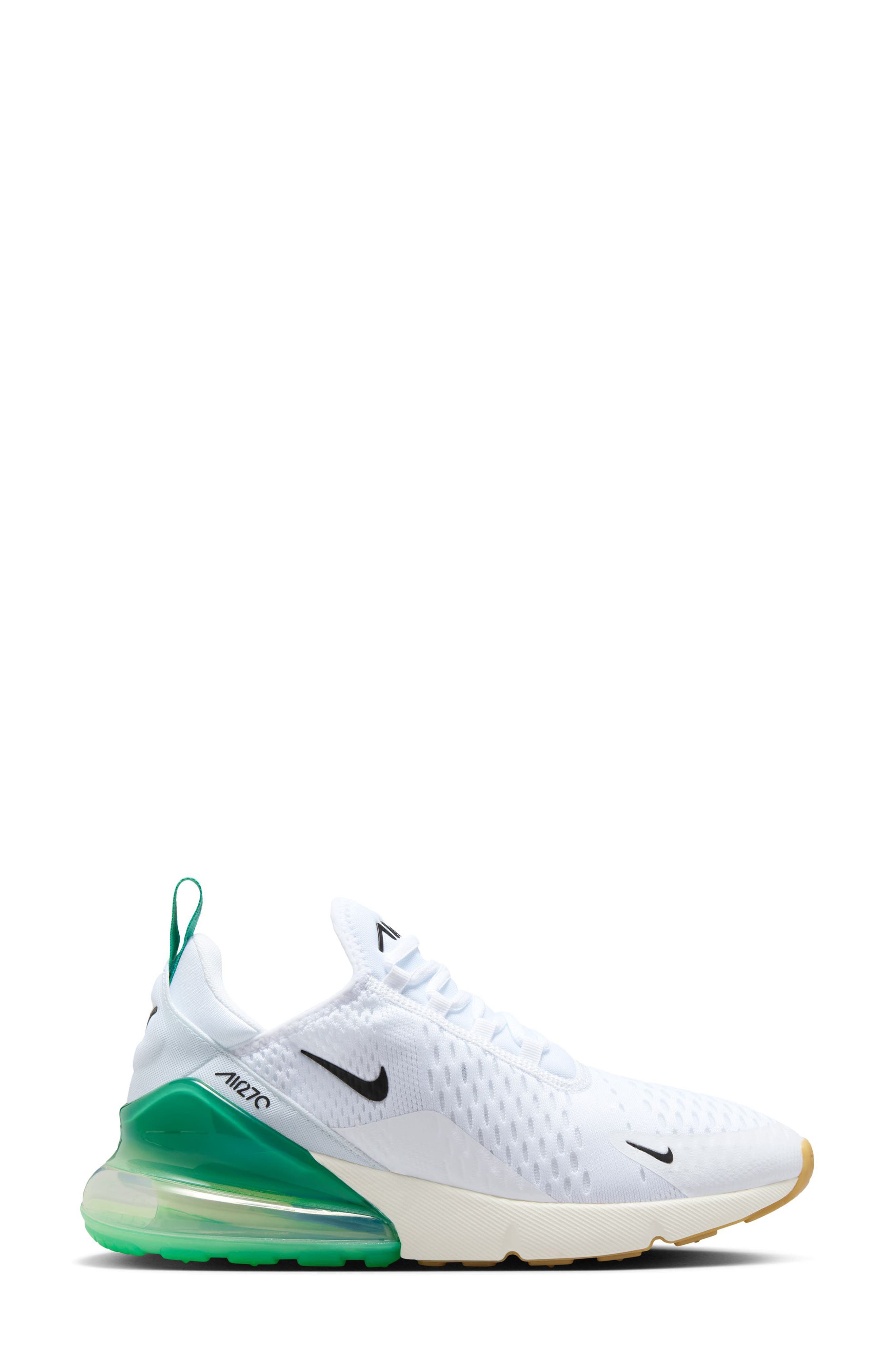 Nike Air Max 270 Sneaker, Alternate, color, White/ Black/ Green