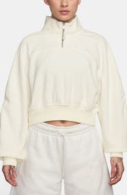 Jordan Flight Fleece Quarter Zip Crop Sweatshirt