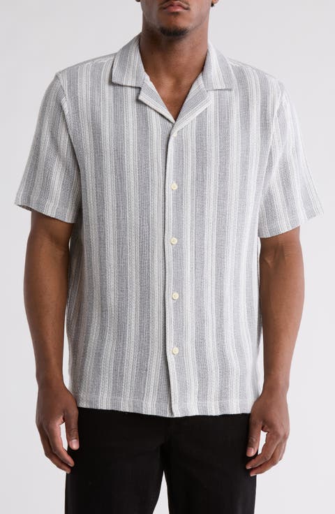 Striped Button Front Shirt