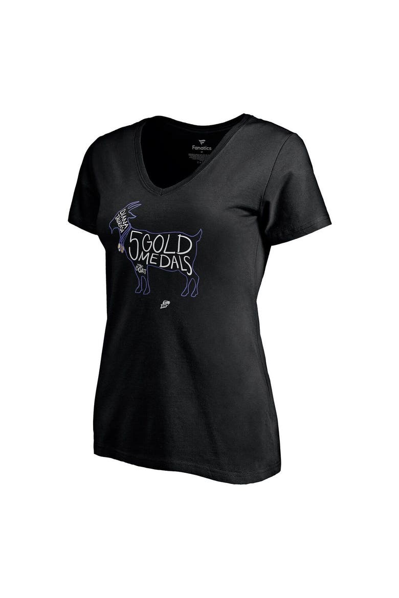 Women's Fanatics Branded Diana Taurasi Black Phoenix Mercury Player V-Neck T-Shirt, Alternate, color, Black