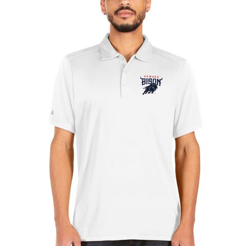 Men's Antigua White Howard Bison Tribute Polo