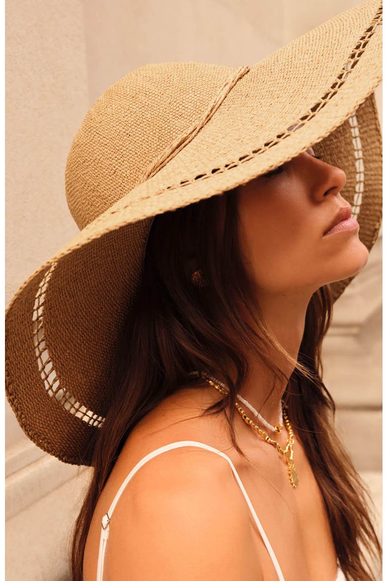 Wide Brim Floppy Hat, Alternate, color, Natural