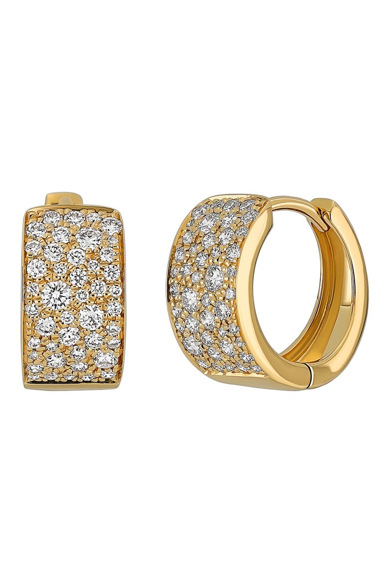 Mika Pavé Diamond Hoop Earrings (Nordstrom Exclusive), Main, color, 18K YELLOW GOLD
