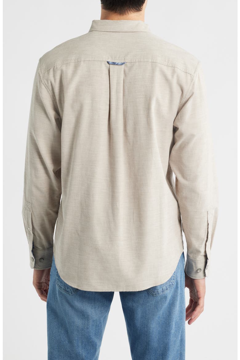 Coastline Cord Heather Bay Cotton Corduroy Button-Up Shirt, Alternate, color, MOREL HEATHER