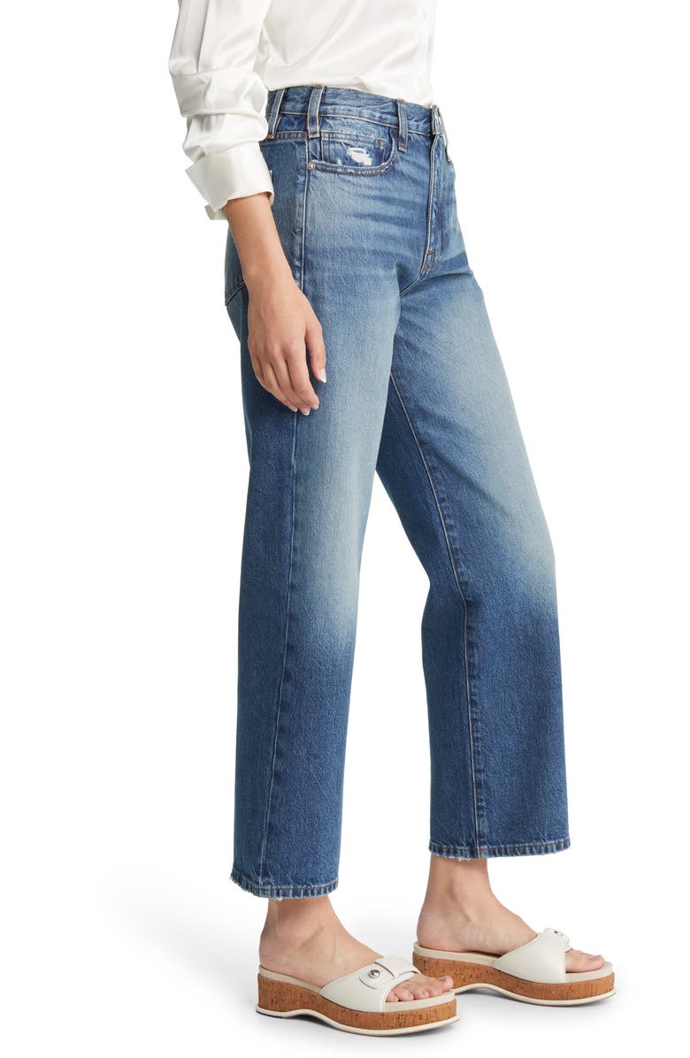 FRAME Le Jane Distressed Crop Straight Leg Jeans, Alternate, color, 